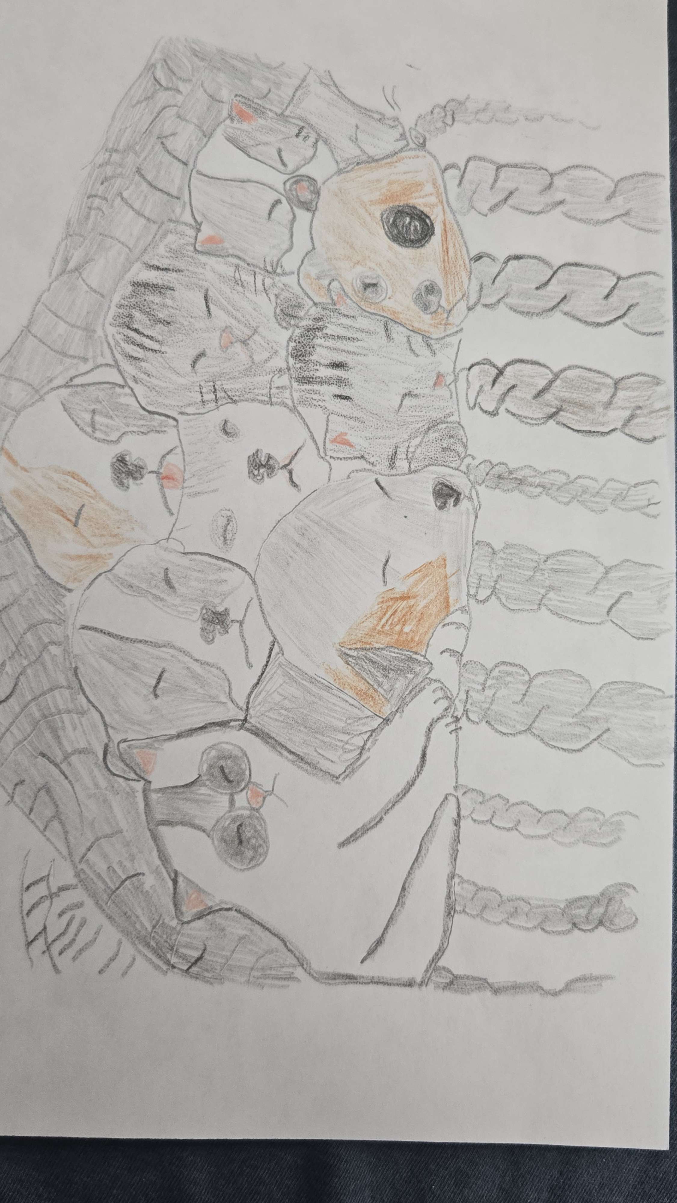 The Huddle — original drawing